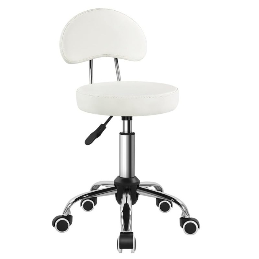 Task Chair Mid Back - Rolling Stool with Mid Back Height