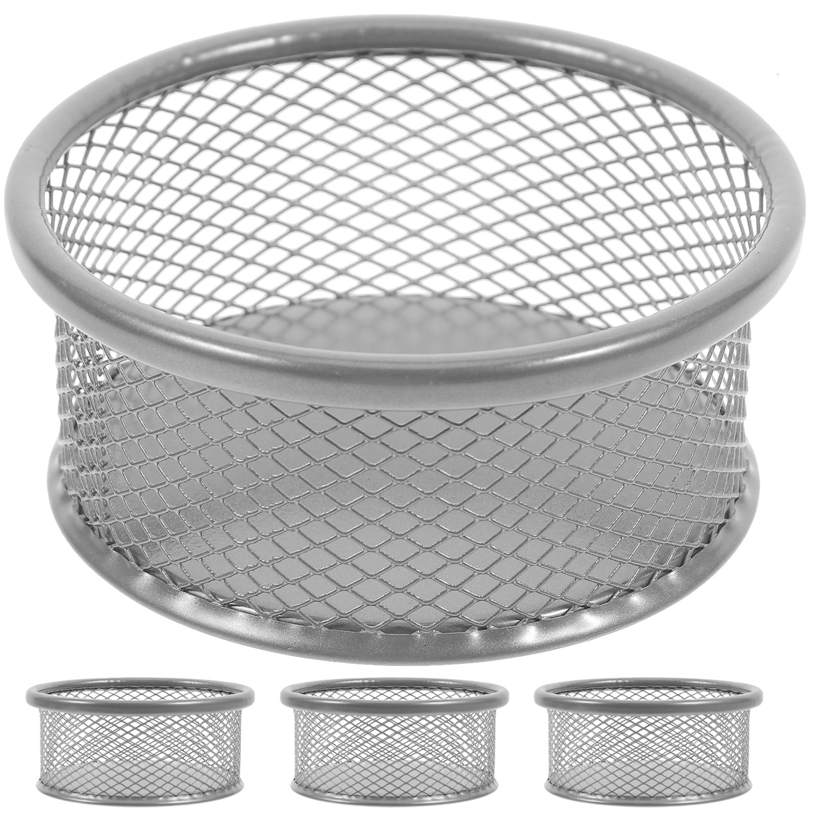 Paper Basket Mesh - 4Pcs Metal Mesh Paper Clip Holder