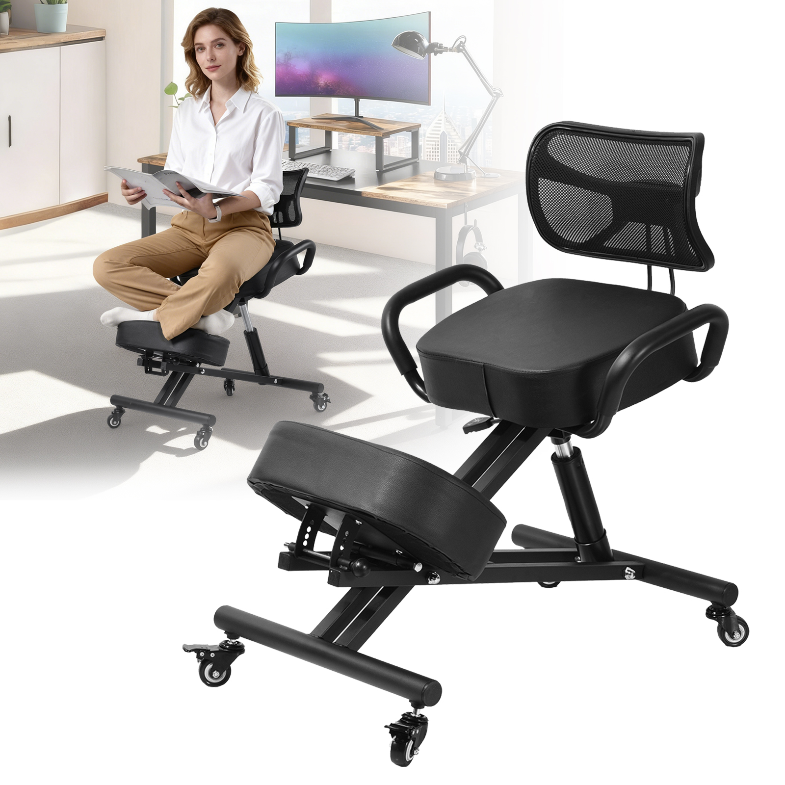 Office Furniture Hon - Kneeling Chair with Back Support, Height