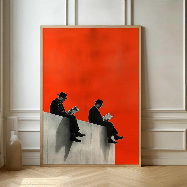 Office Furniture Hon - 1pc Retro Surrealism Unique Men on