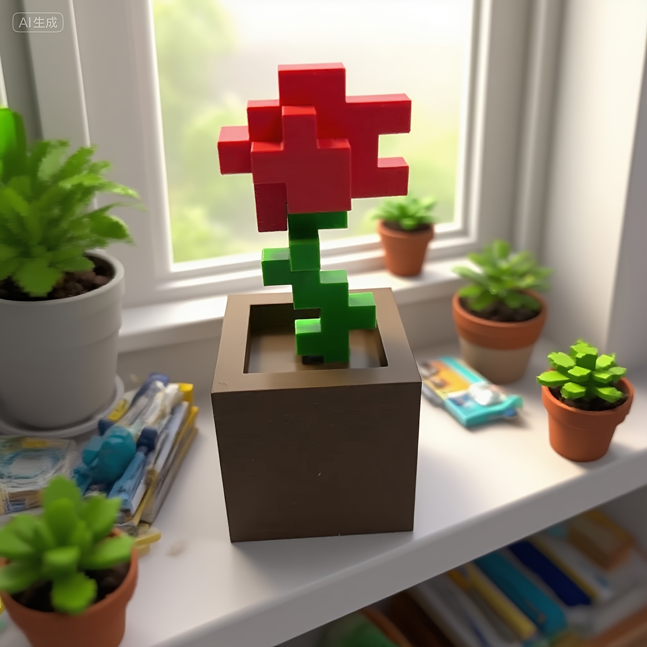 1 Piece Pixel Rose Flower Orna – обзор и цена Office Furniture Hon