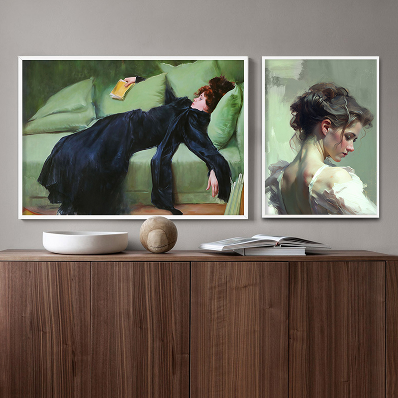 Girl Reading Vintage Oil Paint – обзор и цена Office Furniture Hon