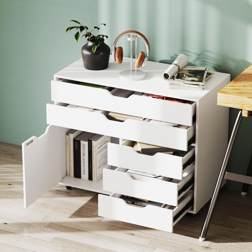 5Drawer Mobile File Cabinet, R – обзор и цена File Cabinet Lateral