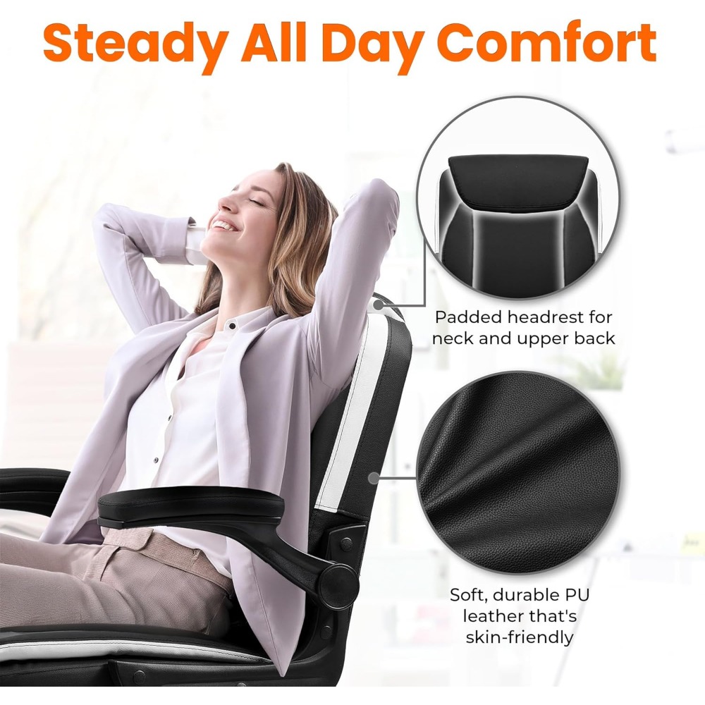 Ergonomic Mid-Back Leather Des – обзор и цена Task Chair Mid Back
