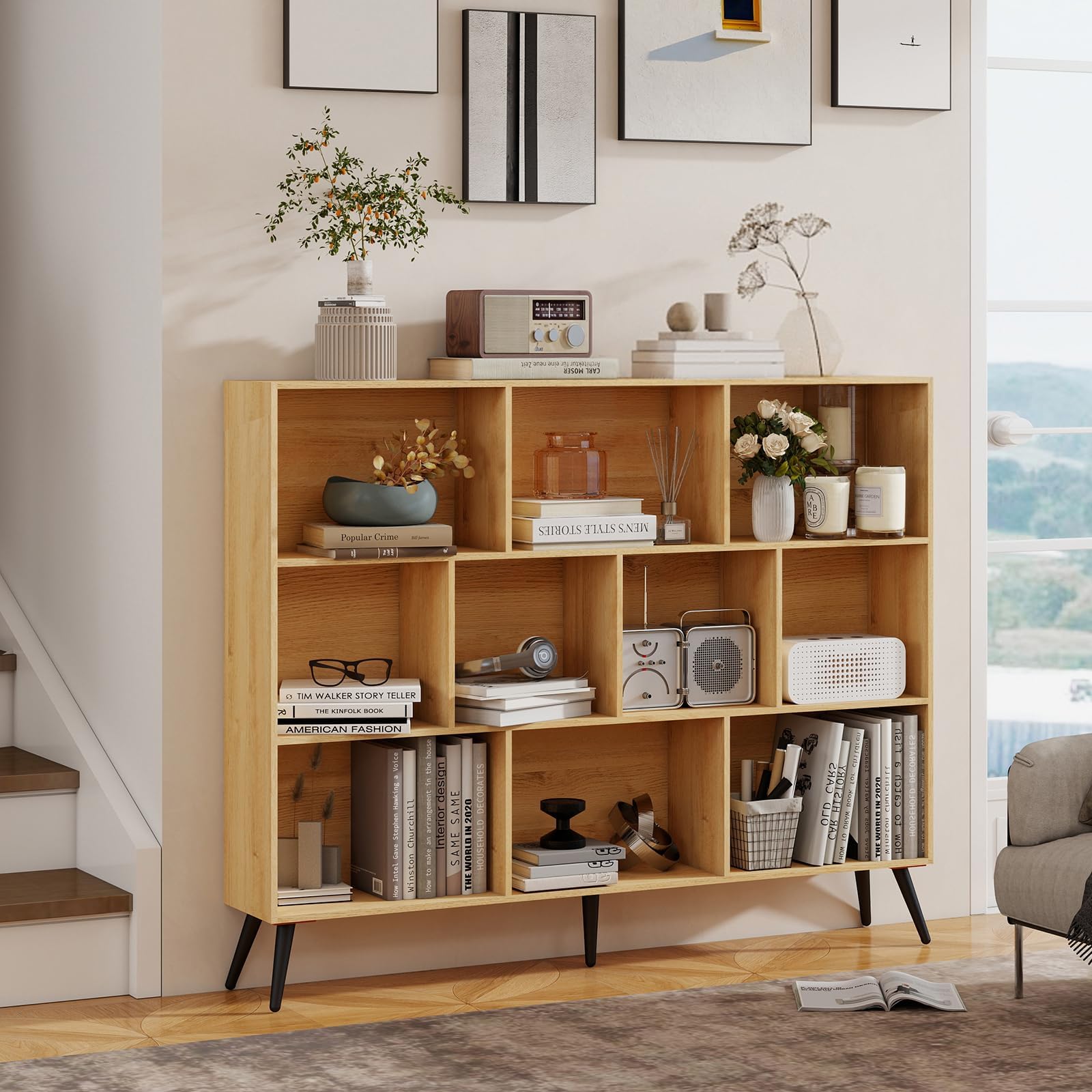 10-Cube Wooden Bookshelf With  – обзор и цена Office X Furniture