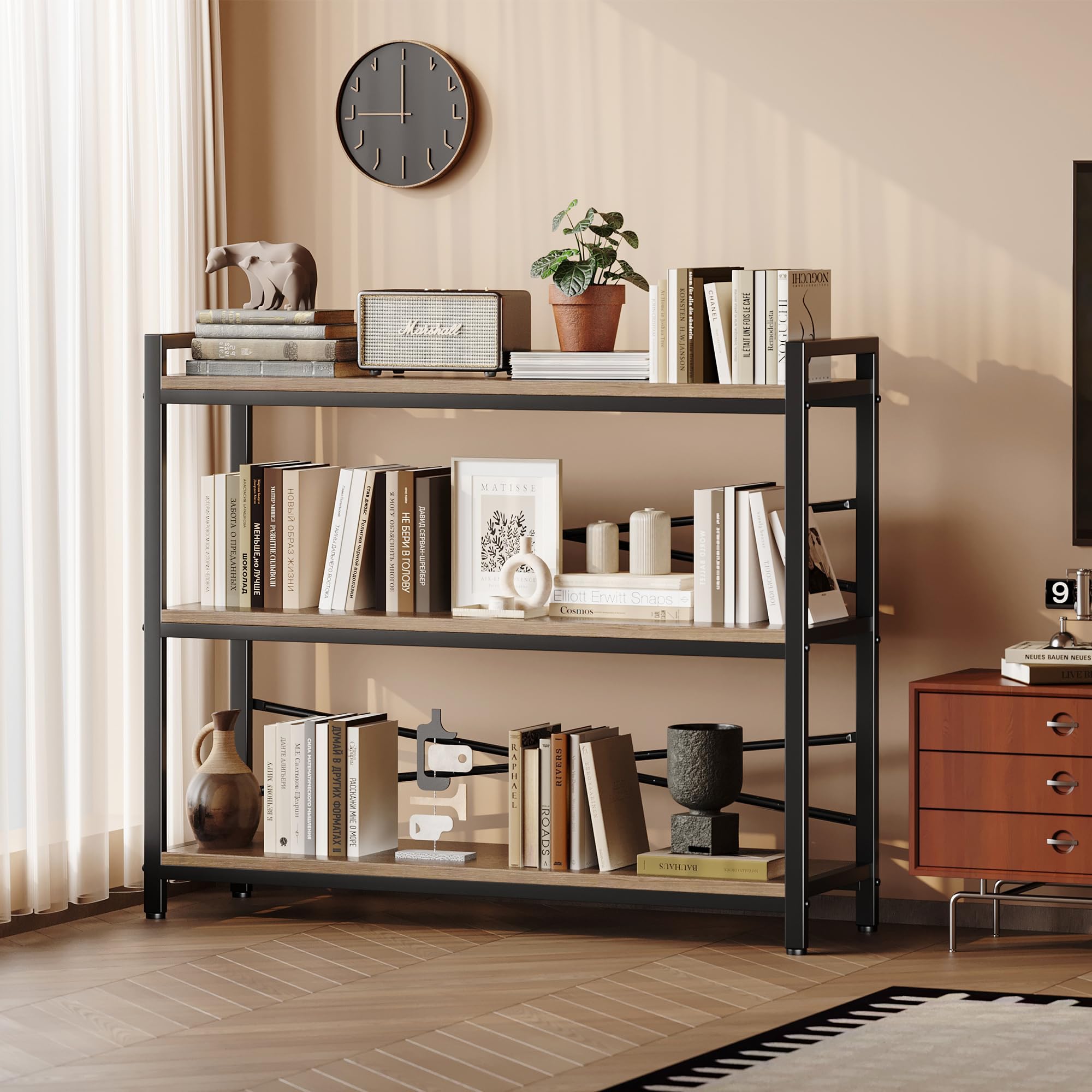 3 Tier Industrial Bookshelf Wo – обзор и цена Office X Furniture