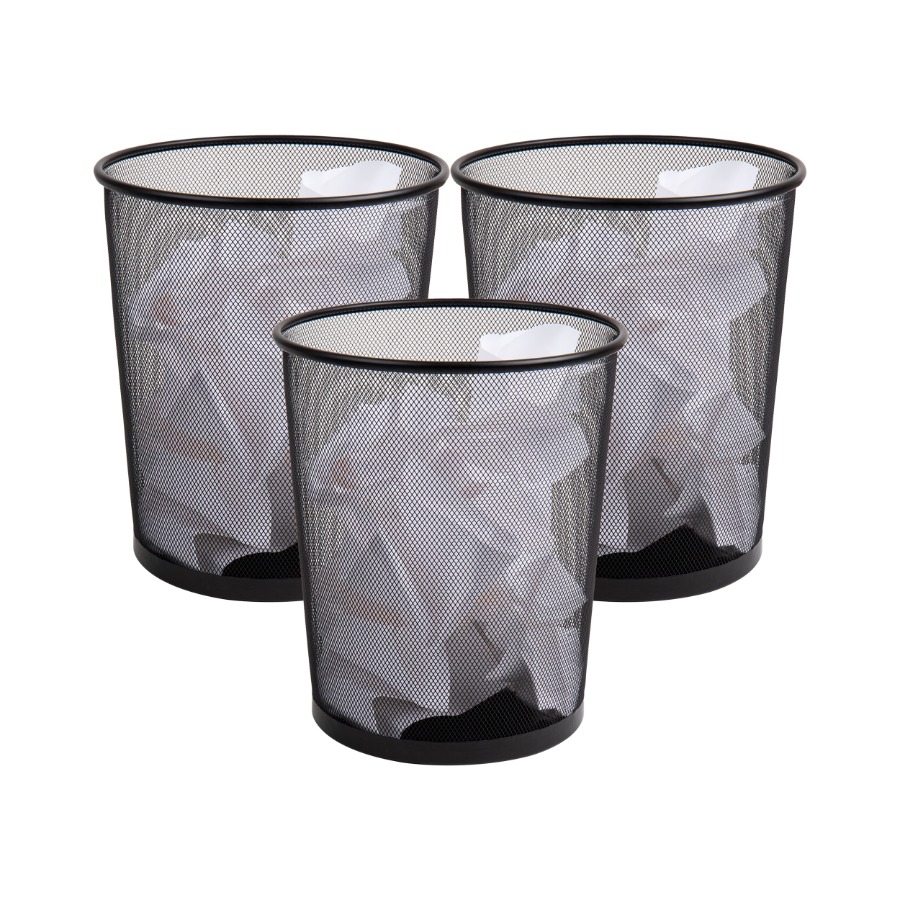 Mesh Trash Can Set of 3 Metal  – обзор и цена Paper Basket Mesh