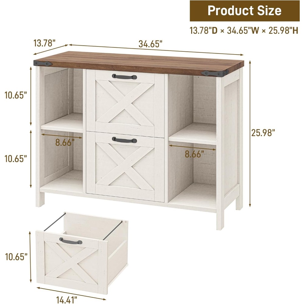 2 Drawer File Cabinet, Farmhou – обзор и цена File Cabinet Lateral