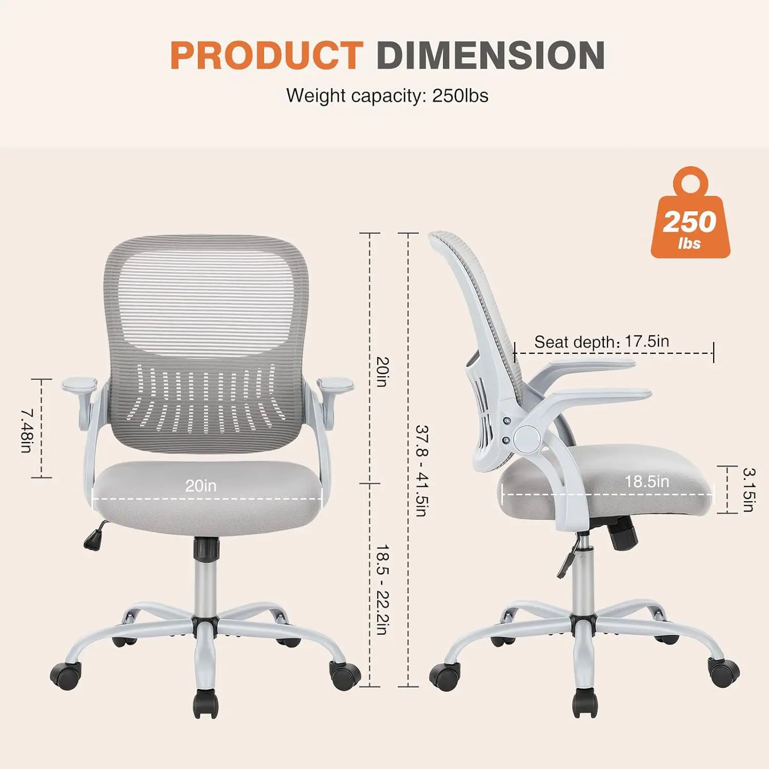 Gray Mid Back Mesh Rolling Swi – обзор и цена Task Chair Mid Back