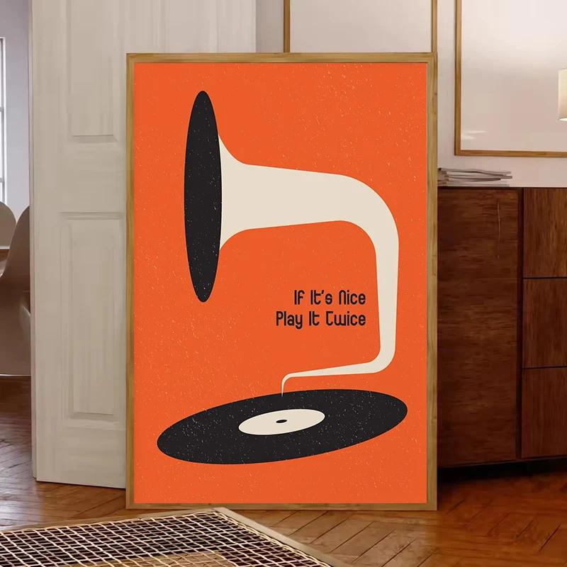 Mid Century Vinyl Record Canva – обзор и цена Office Furniture And Design