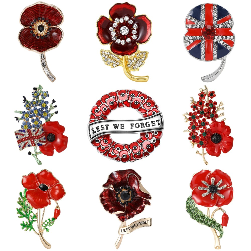 1PC Enamel Poppy Flower Wreath – обзор и цена Office Furniture Hon