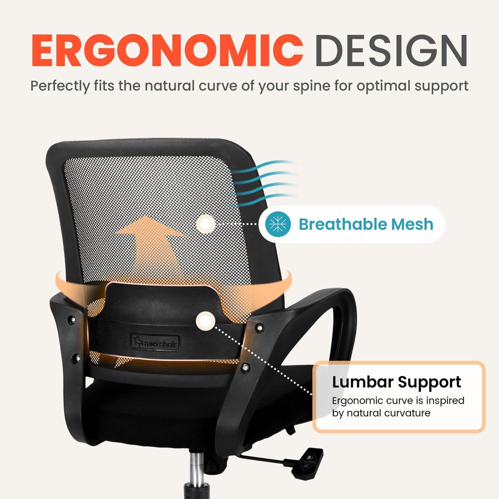 CHAIR Office Desk Ergonomic Co – обзор и цена Task Chair Mid Back