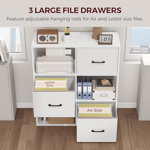 White 3 Drawer File Cabinet Wi – обзор и цена Office X Furniture