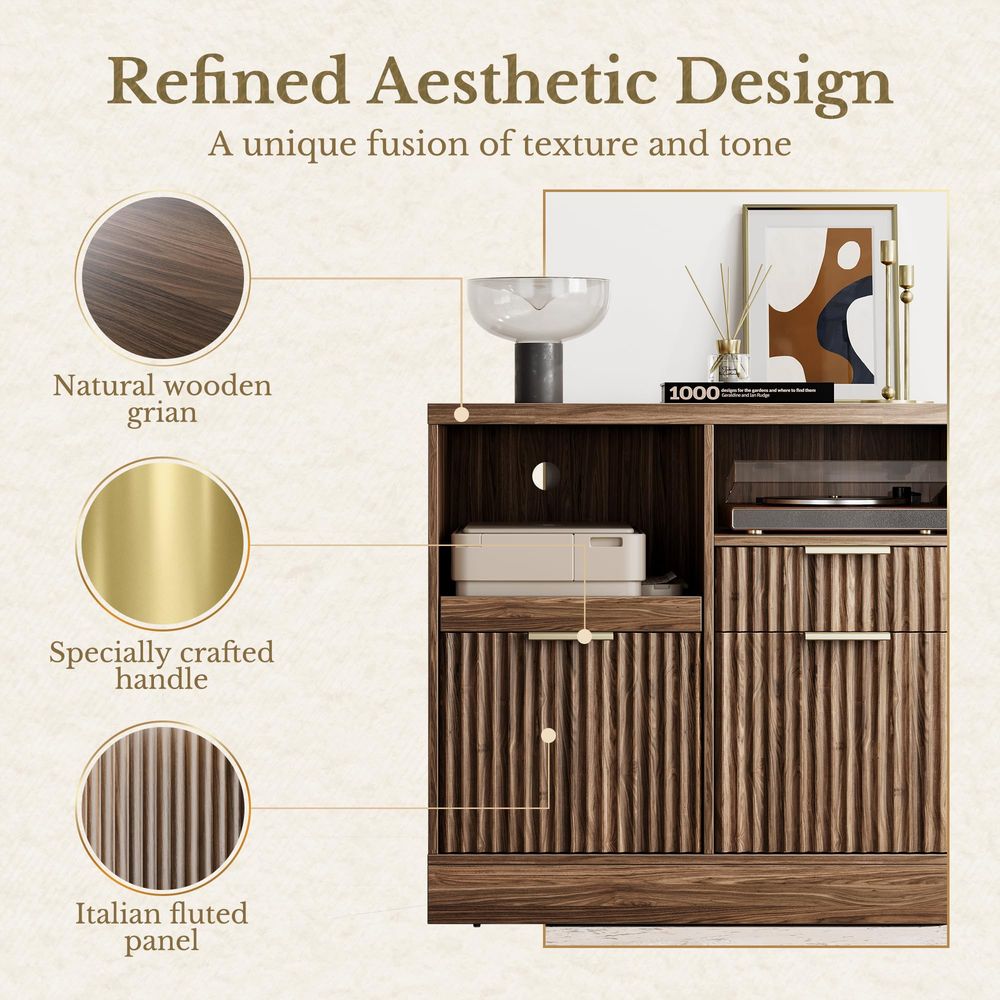 Drawer File Cabinet, Fluted Wo – обзор и цена File Cabinet Lateral