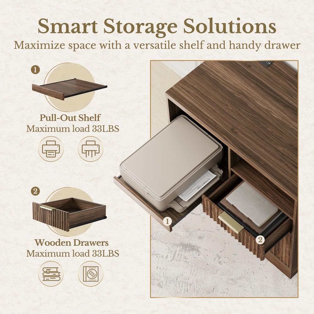 Drawer File Cabinet, Fluted Wo – обзор и цена File Cabinet Lateral