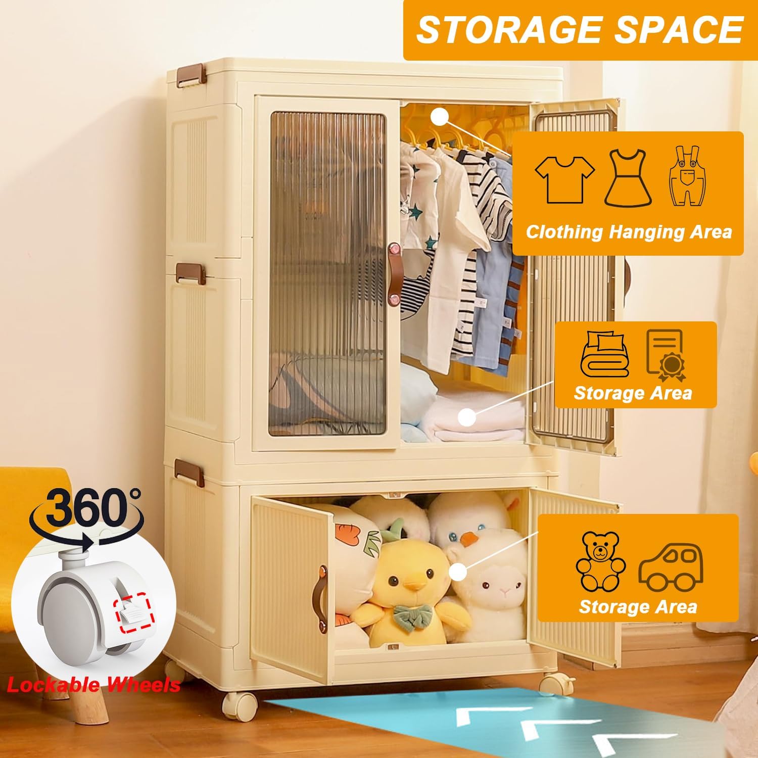 Foldable Wardrobe Cabinet with – обзор и цена Office X Furniture