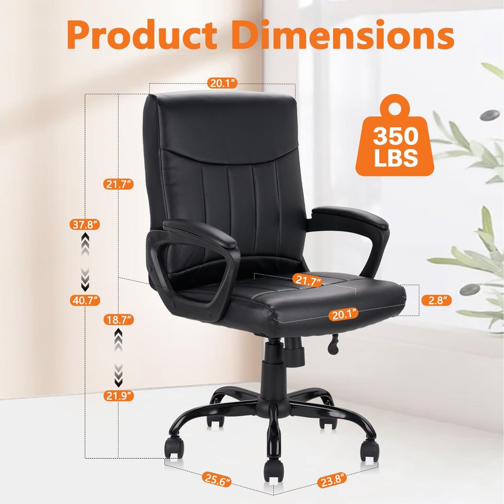 Leather Office Executive Chair – обзор и цена Task Chair Mid Back