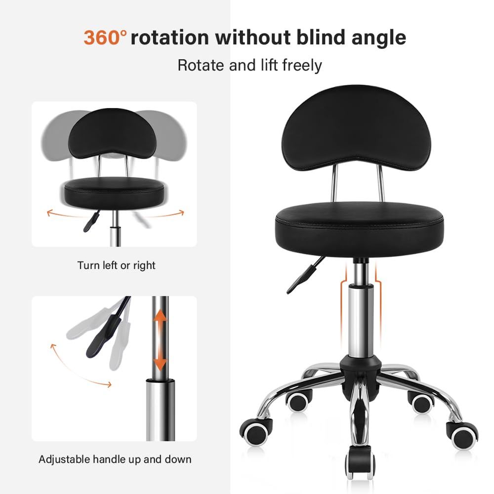 Rolling Stool with Mid Back He – обзор и цена Task Chair Mid Back