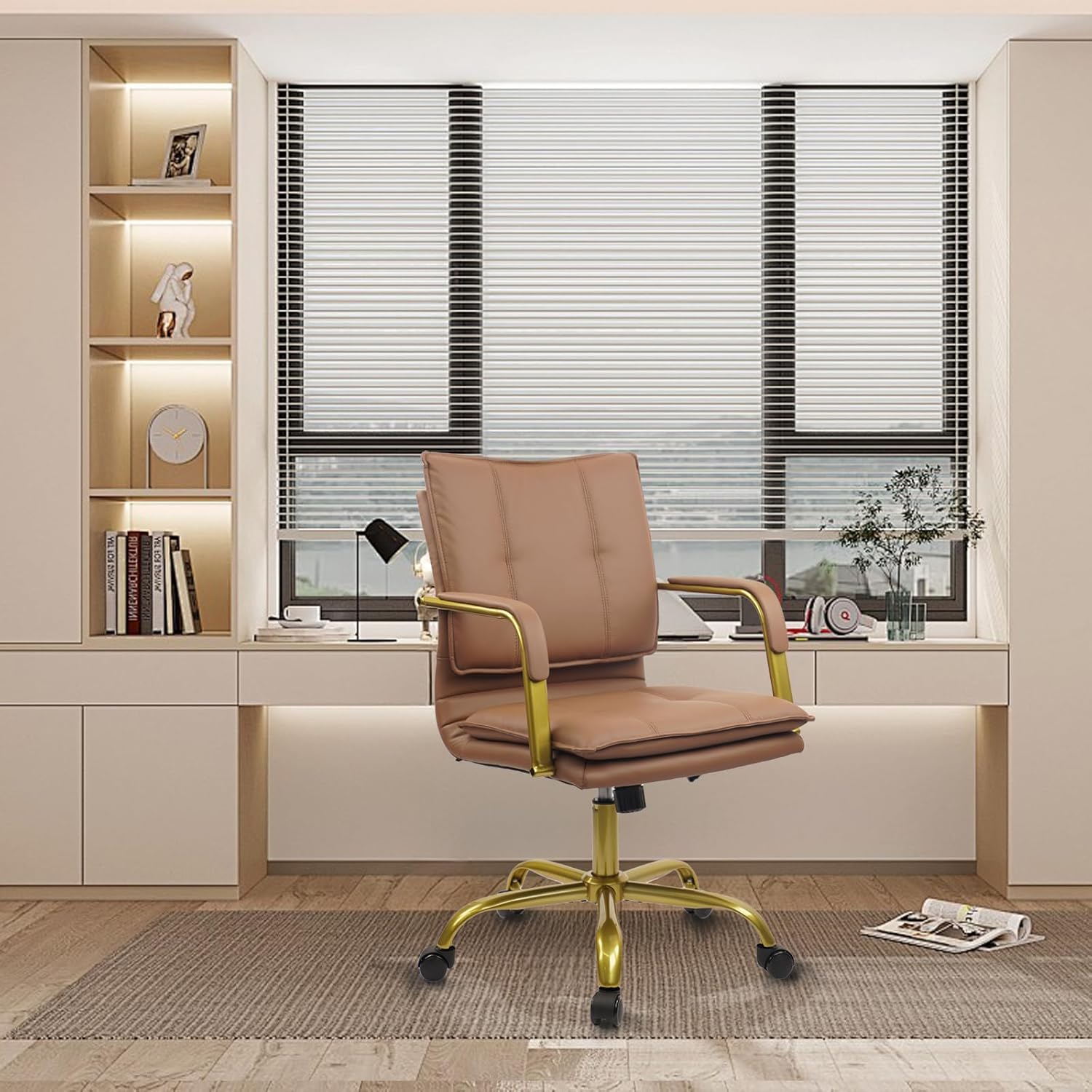 Leather Mid-Back Swivel Office – обзор и цена Task Chair Mid Back