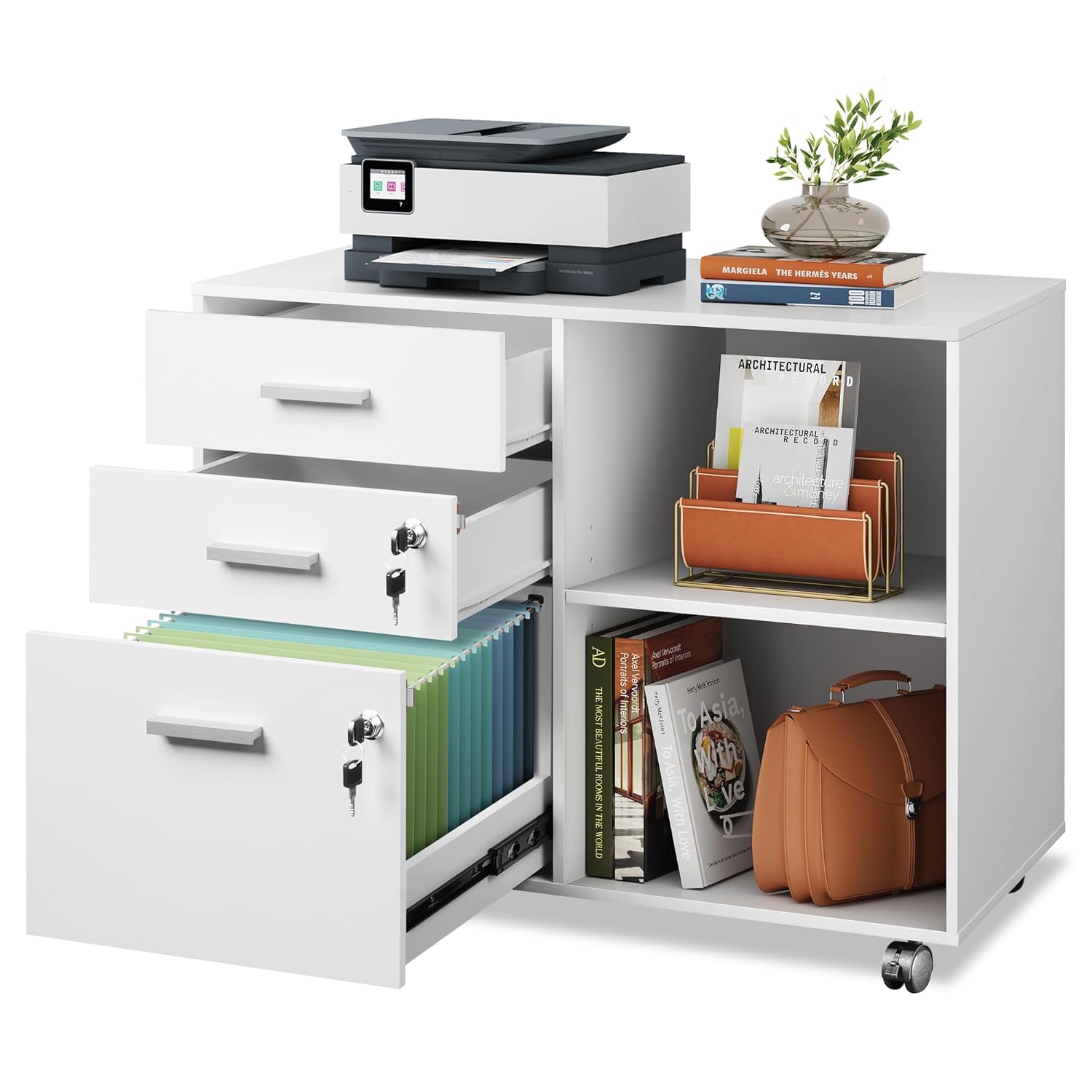 3-Drawer Wood File Cabinet wit – обзор и цена File Cabinet Lateral