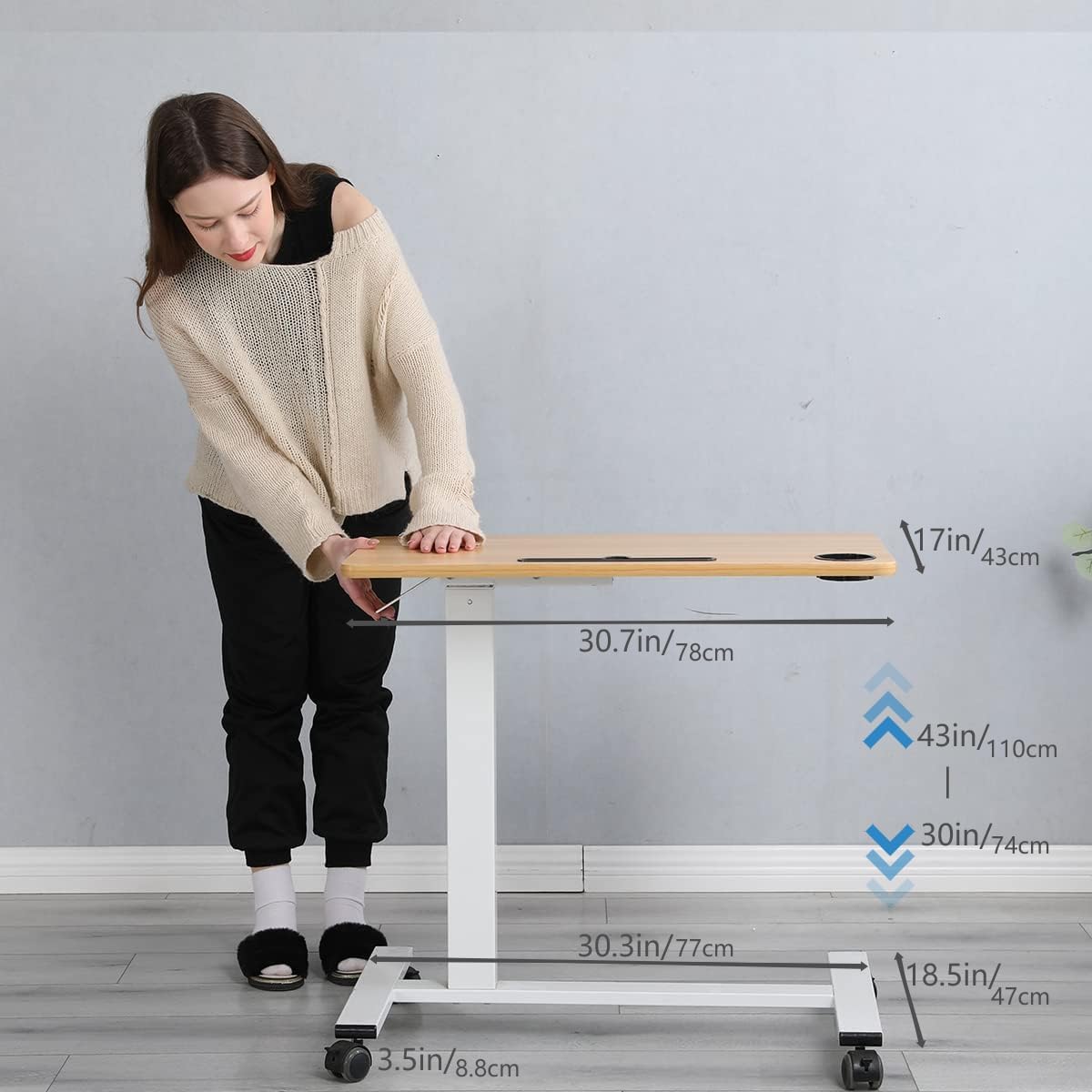 Overbed Bedside Table, Hospita – обзор и цена Adjustable Laptop Table