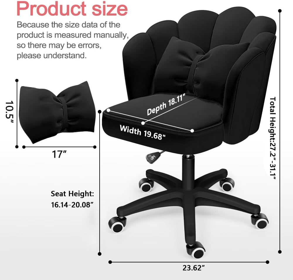 Velvet Desk Chair with Wheels  – обзор и цена Task Chair Mid Back