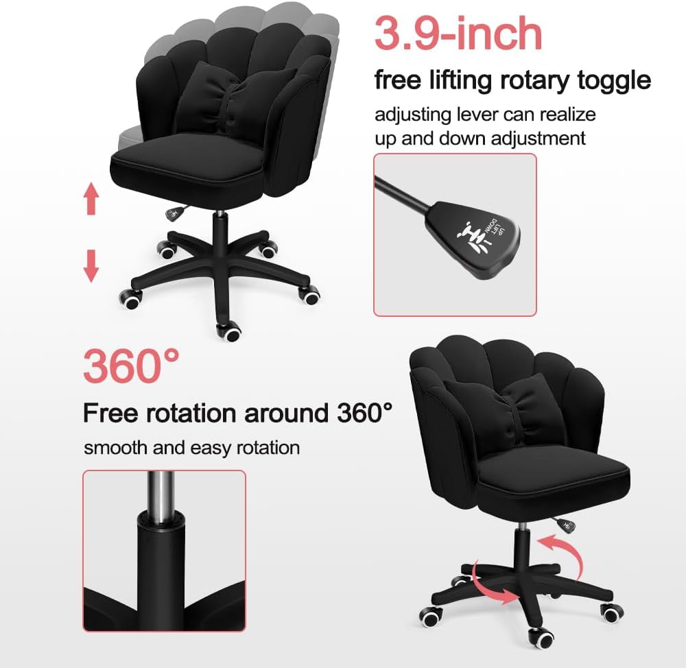 Velvet Desk Chair with Wheels  – обзор и цена Task Chair Mid Back