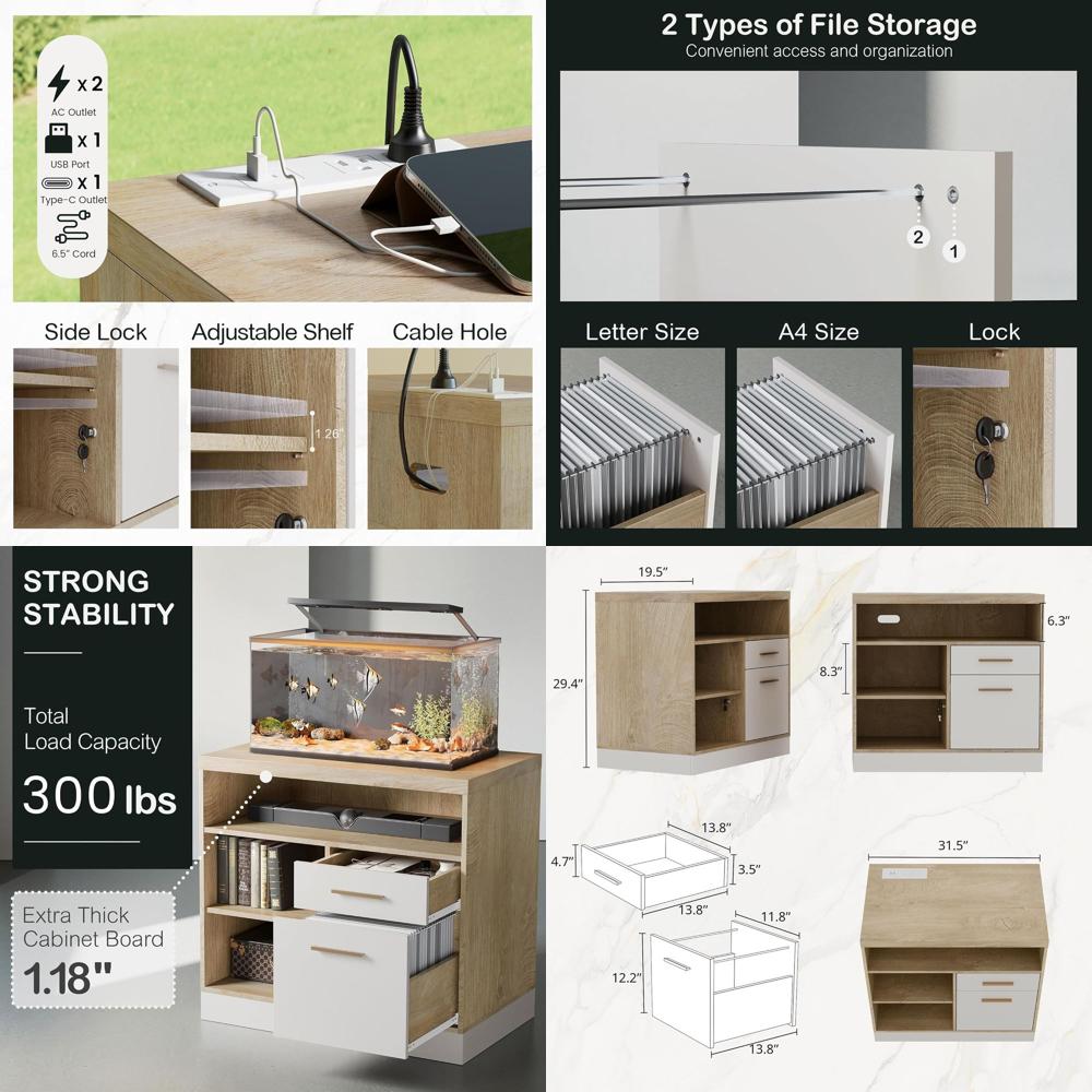 Wooden Lockable Home Office Ca – обзор и цена File Cabinet Lateral