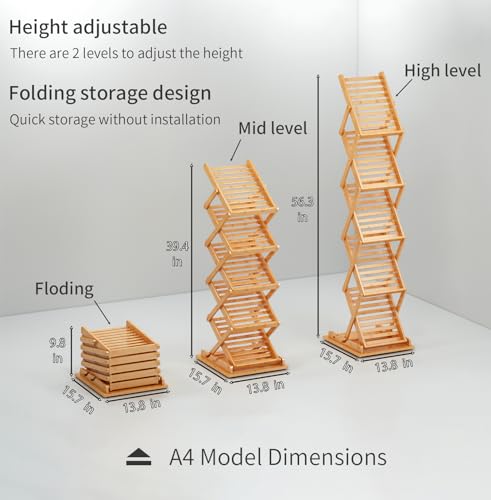 Portable 5-Tier Bamboo Magazin – обзор и цена Office X Furniture
