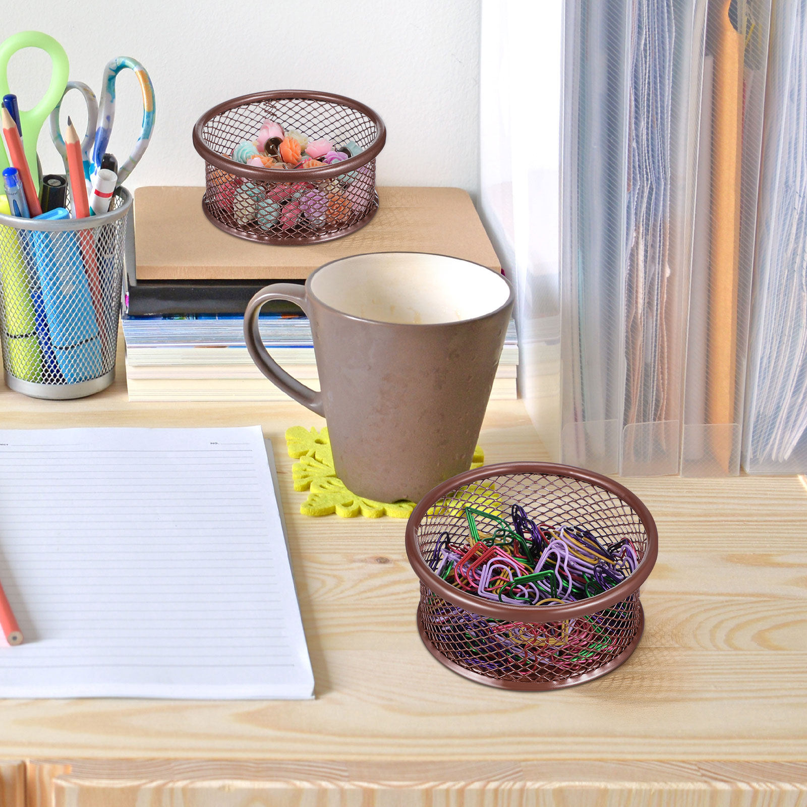 4Pcs Metal Paper Clip Holder M – обзор и цена Paper Basket Mesh