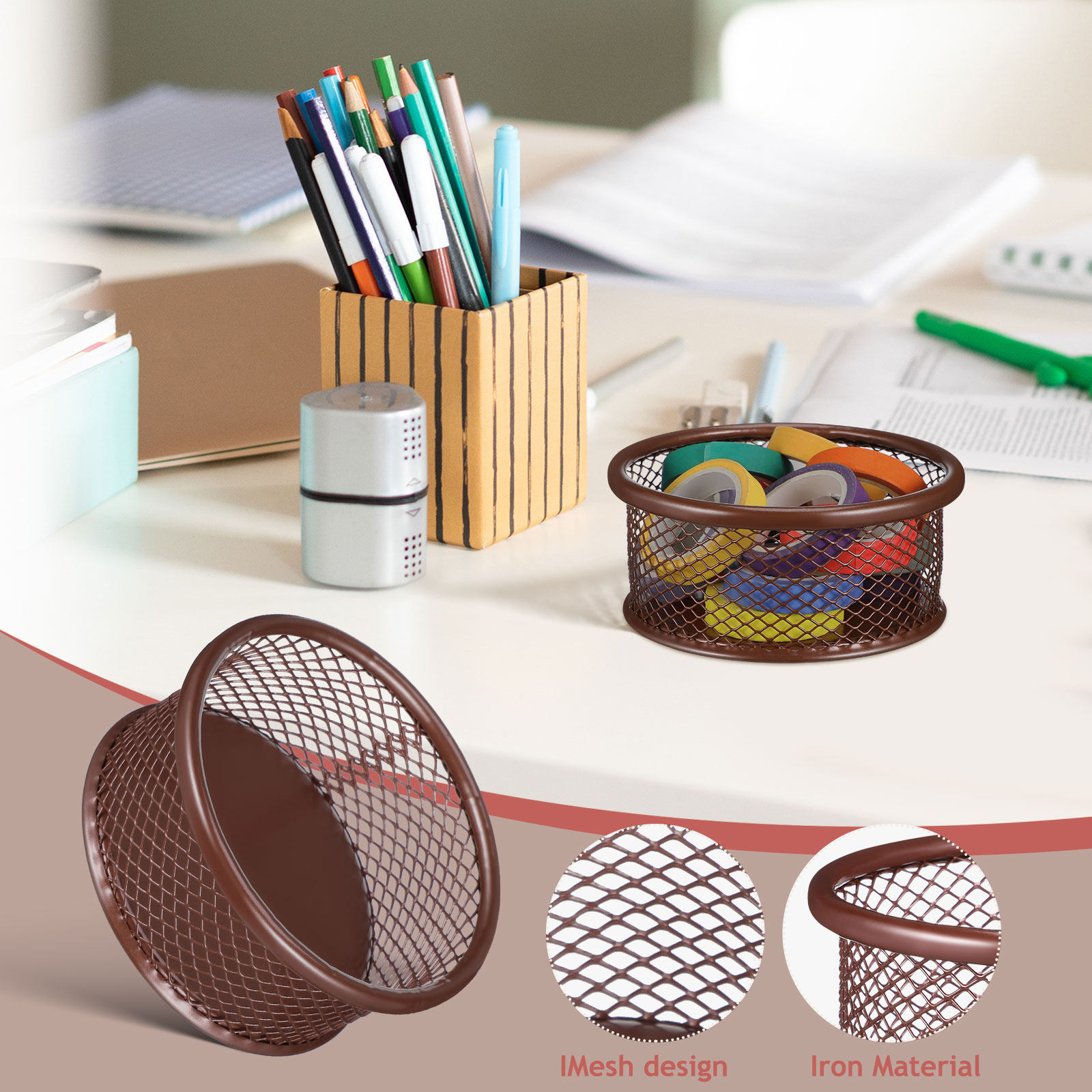 4Pcs Metal Paper Clip Holder M – обзор и цена Paper Basket Mesh