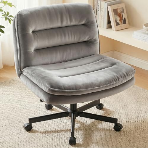 Gray Velvet Armless Swivel Off – обзор и цена Office X Furniture