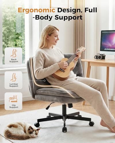 Gray Velvet Armless Swivel Off – обзор и цена Office X Furniture