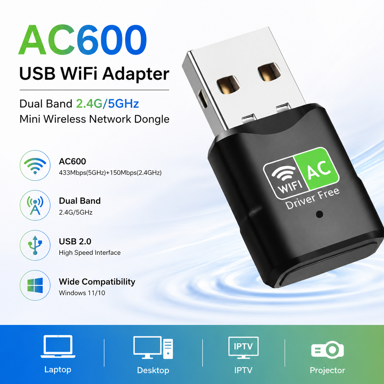 AC600 USB WiFi Adapter, Dual B – обзор и цена Adjustable Laptop Table