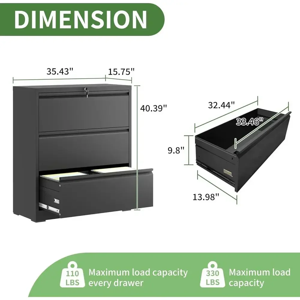 3 Drawer File Cabinet,Metal La – обзор и цена File Cabinet Lateral