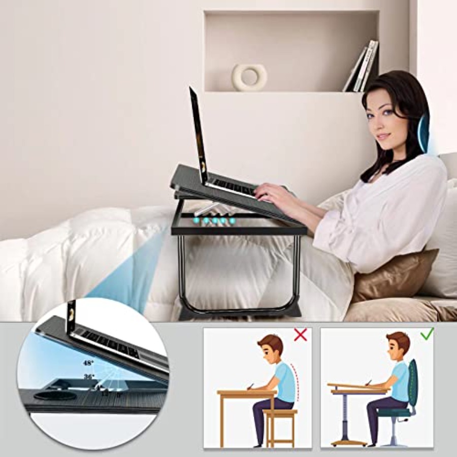 Laptop Desk for Bed CouchLap D – обзор и цена Adjustable Laptop Table